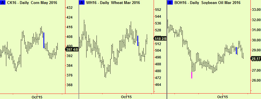 Corn, wheat, oil