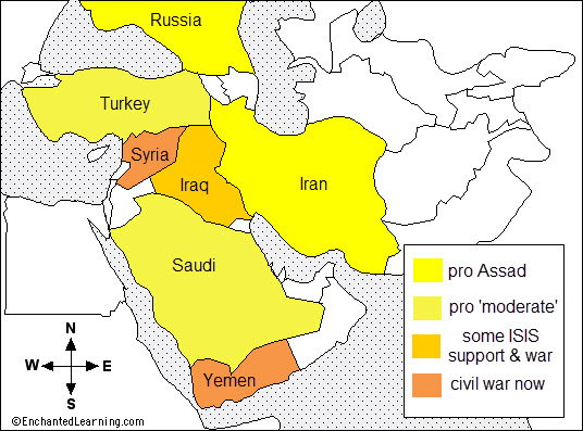 Middle east map