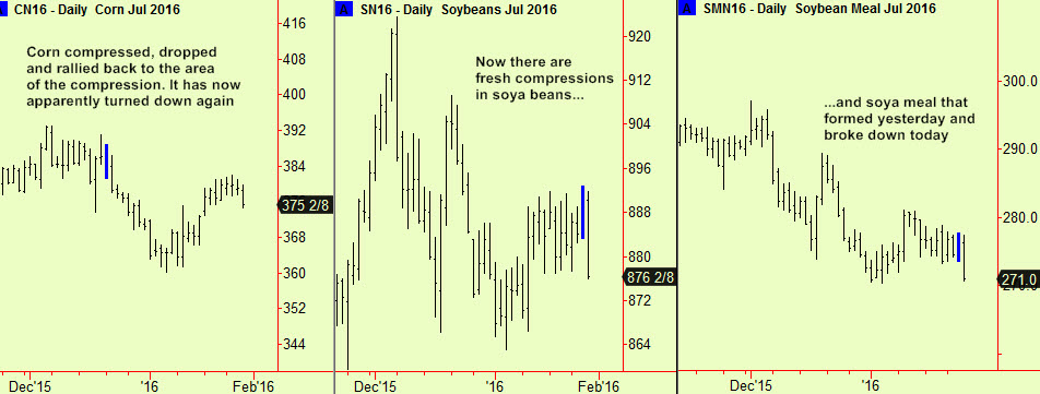 Corn, beans, meal comps